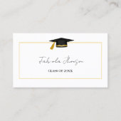 Modern Afstuderen Naam Kaart Invoegen Goud Lijst Contactkaartje (Voorkant)