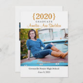 Modern Afstuderen Open Huis Uitnodigen Kaart (Voorkant / Achterkant)