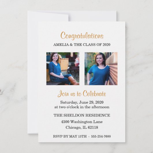 Modern Afstuderen Open Huis Uitnodigen Kaart (Achterkant)