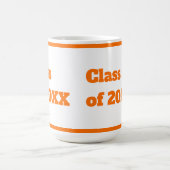 Modern Afstuderen Oranje Script Koffiemok (Center)