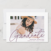 Modern Afstuderen Paars Afstuderen van de Foto van Aankondiging (Voorkant)