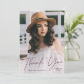 Modern Afstuderen Paars Afstuderen van de Foto van Bedankkaart (Staand voorkant)