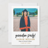 Modern Afstuderen Pet 2 Foto Afstuderen Aankondigi Aankondiging (Voorkant)