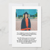 Modern Afstuderen Pet 2 Foto Afstuderen Aankondigi Aankondiging (Achterkant)