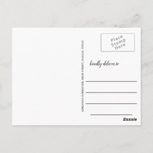 Modern Afstuderen Pet Bewaar de datumfoto Briefkaart (Achterkant)