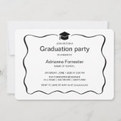 Modern Afstuderen Pet Casual script Kaart (Achterkant)