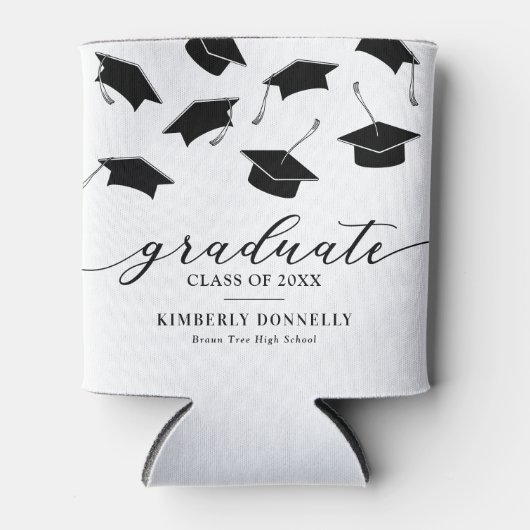 Modern Afstuderen Pet Graduation Party Blikjeskoeler (Voorkant)