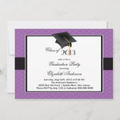 Modern Afstuderen Pet & Tassel Graduation Party Kaart (Voorkant)