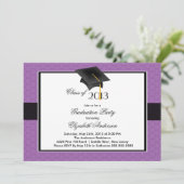 Modern Afstuderen Pet & Tassel Graduation Party Kaart (Staand voorkant)