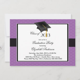 Modern Afstuderen Pet & Tassel Graduation Party Kaart