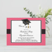 Modern Afstuderen Pet & Tassel Graduation Party Kaart (Staand voorkant)