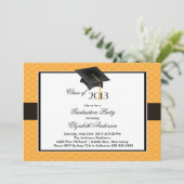 Modern Afstuderen Pet & Tassel Graduation Party Kaart (Staand voorkant)