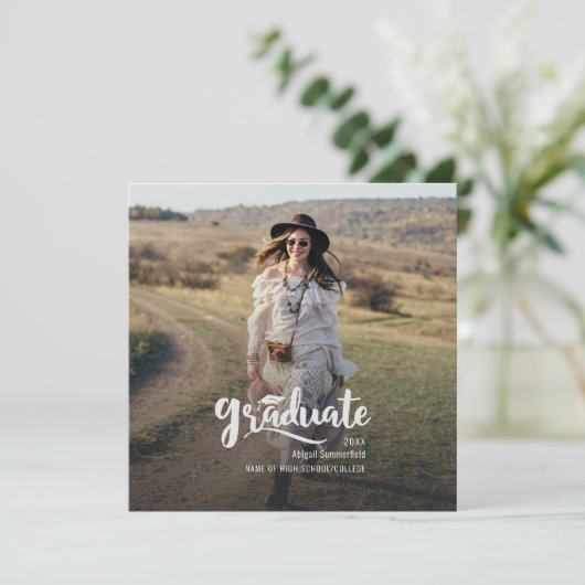 Modern Afstuderen Photo 2025 Afstudeerder aankondi (Staand voorkant)