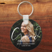Modern Afstuderen Photo Afstudeerder Script Sleutelhanger (Voorkant)