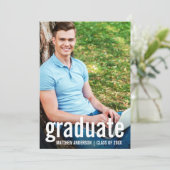 Modern Afstuderen Photo Afstuderen Announcement Ka Aankondiging (Staand voorkant)