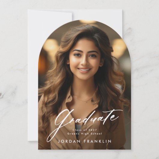 Modern Afstuderen Photo Arch Afstuderen Aankondigi Kaart (Voorkant)