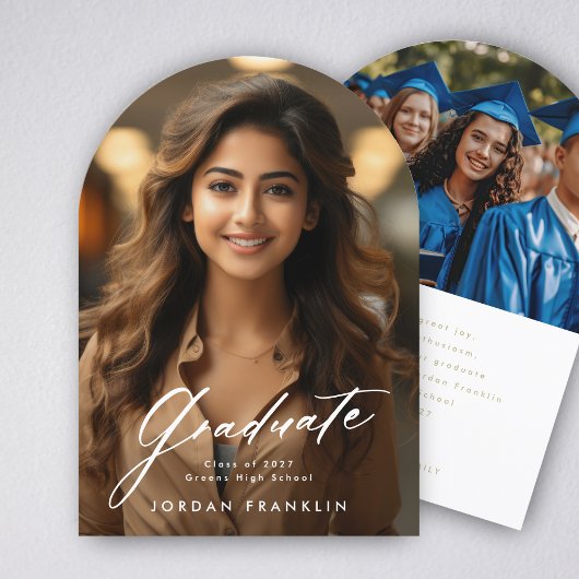 Modern Afstuderen Photo Arch Afstuderen Aankondigi Kaart