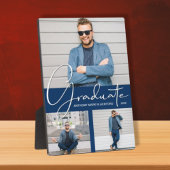 Modern Afstuderen Photo Collage Navy Blue Fotoplaat