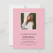 Modern Afstuderen Photo Collage Party Aankondiging (Achterkant)