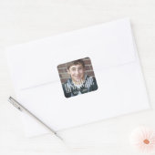 Modern Afstuderen Photo Party Custom Vierkante Sticker (Envelop)
