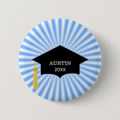 Modern Afstuderen Ronde Button 5,7 Cm (Voorkant)