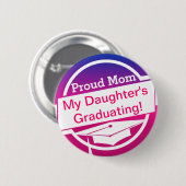 Modern Afstuderen Ronde Button 5,7 Cm (Voorkant /achterkant)