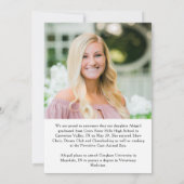 Modern Afstuderen Royal Blue 5-fotoscript Aankondiging (Achterkant)