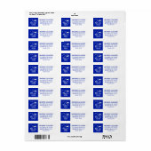 Modern Afstuderen Royal Blue Klasse Jaar Etiket (Full Sheet)