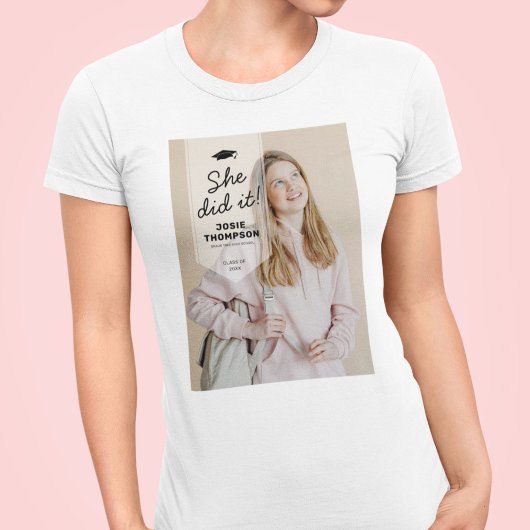 Modern Afstuderen Sash Photo Afstuderen Tri-Blend Shirt