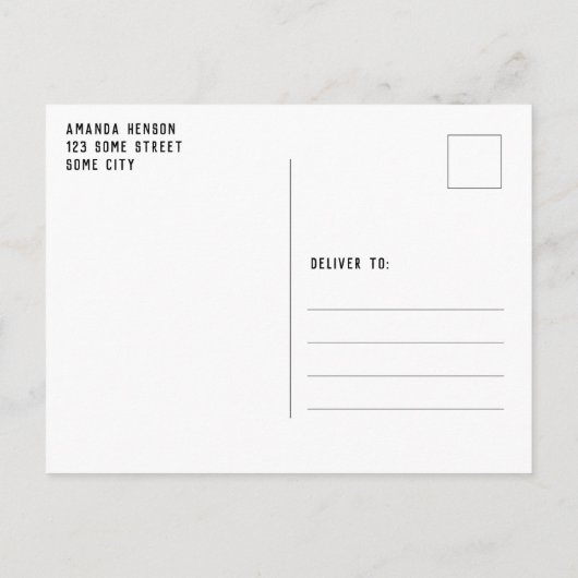 Modern Afstuderen Save the Date Blue Foto Aankondigingskaart (Achterkant)