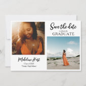 Modern Afstuderen | Save the date | Scriptfoto Aankondiging (Voorkant)