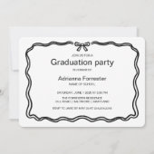 Modern Afstuderen Schattige Bow Casual Script Kaart (Achterkant)