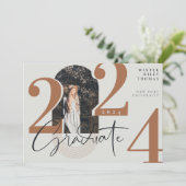 Modern Afstuderen Script 2024 Concentrische boogfo Kaart (Staand voorkant)