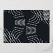 Modern Afstuderen Script 2025 concentrische boogfo Folie Uitnodiging (Achterkant)