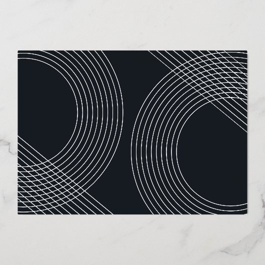 Modern Afstuderen Script 2025 concentrische boogfo Folie Uitnodiging (Achterkant)