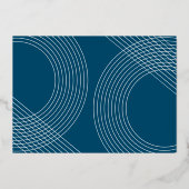 Modern Afstuderen Script 2025 concentrische boogfo Folie Uitnodiging (Achterkant)