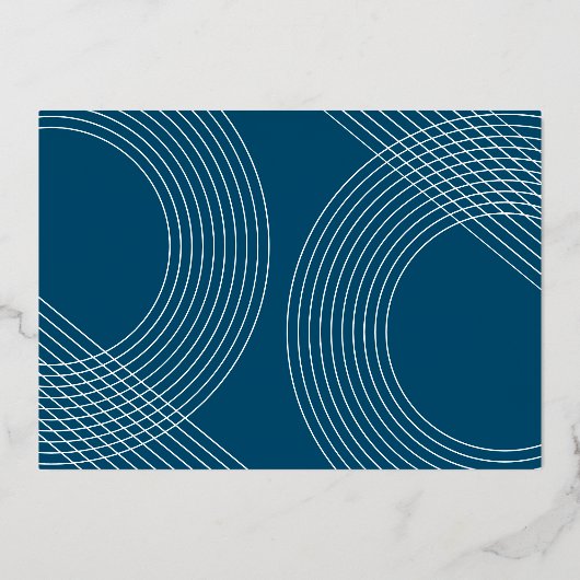 Modern Afstuderen Script 2025 concentrische boogfo Folie Uitnodiging (Achterkant)