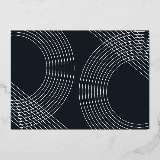 Modern Afstuderen Script 2025 concentrische boogfo Folie Uitnodiging (Achterkant)