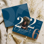 Modern Afstuderen Script 2025 concentrische boogfo Folie Uitnodiging