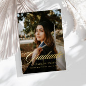 Modern Afstuderen Script 2 foto's Graduation Party Folie Uitnodiging