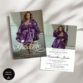 Modern Afstuderen Script 2 foto's Graduation Party Kaart