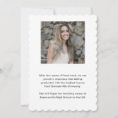 Modern Afstuderen script 2 Photo Afstuderen Card Kaart (Achterkant)