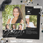 Modern Afstuderen Script 5 foto's zwart wit Aankondiging