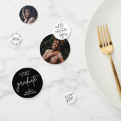 Modern Afstuderen Script aangepaste foto Confetti (Groep)