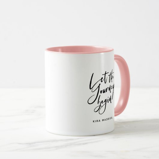 Modern Afstuderen Script Congrates Trendy Quote Mok (Voorkant rechts)