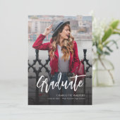 Modern Afstuderen Script Fotoaankondiging Aankondiging (Staand voorkant)