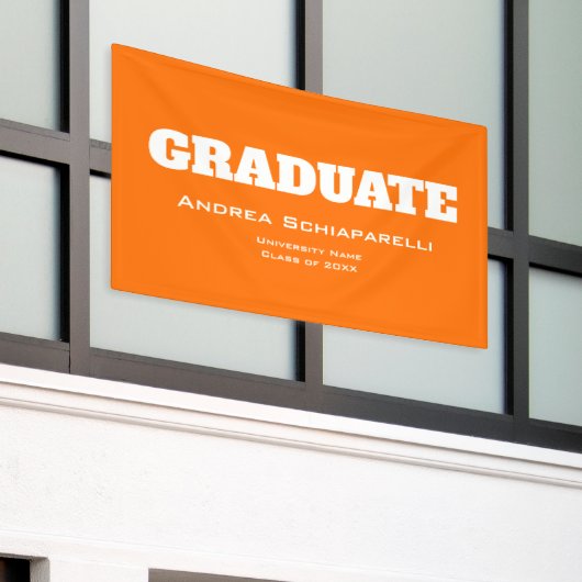 Modern Afstuderen Sinaasappel Outdoor Spandoek (Buitenkant Gebouw)