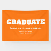 Modern Afstuderen Sinaasappel Outdoor Spandoek (Horizontaal)