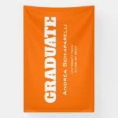 Modern Afstuderen Sinaasappel Outdoor Spandoek (Verticaal)