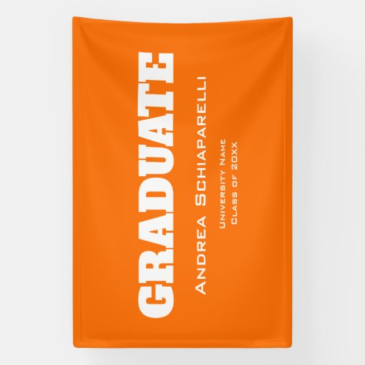 Modern Afstuderen Sinaasappel Outdoor Spandoek (Verticaal)
